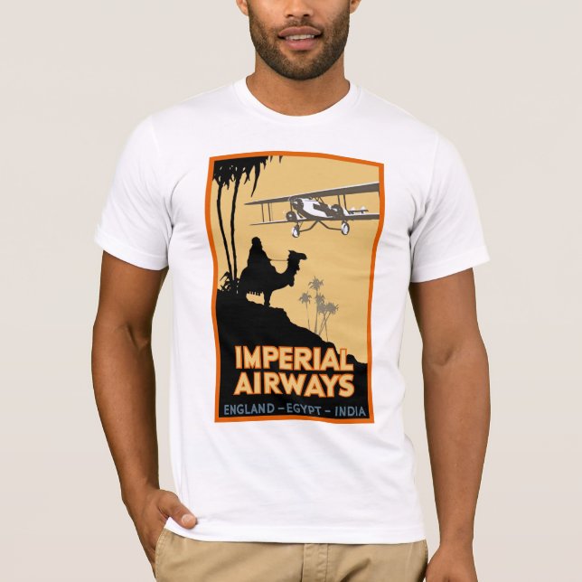 Camiseta ~ Inglaterra - Egipto - India de Imperial Airways (Frente)