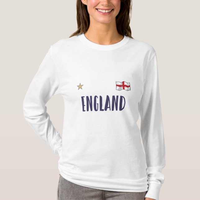 Camiseta Inglaterra Fan Shirt English Flag (Frente)