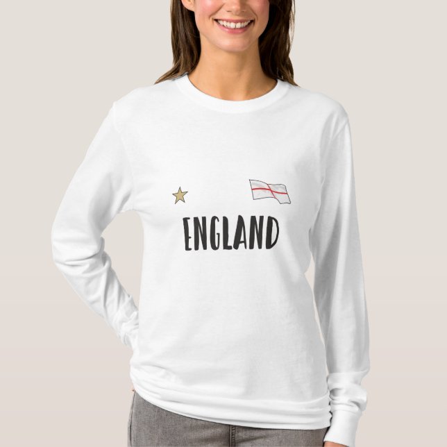 Camiseta Inglaterra Fan Shirt English Flag (Frente)