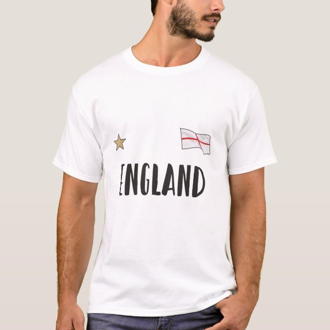 Camiseta Inglaterra Fan Shirt English Flag (Frente)