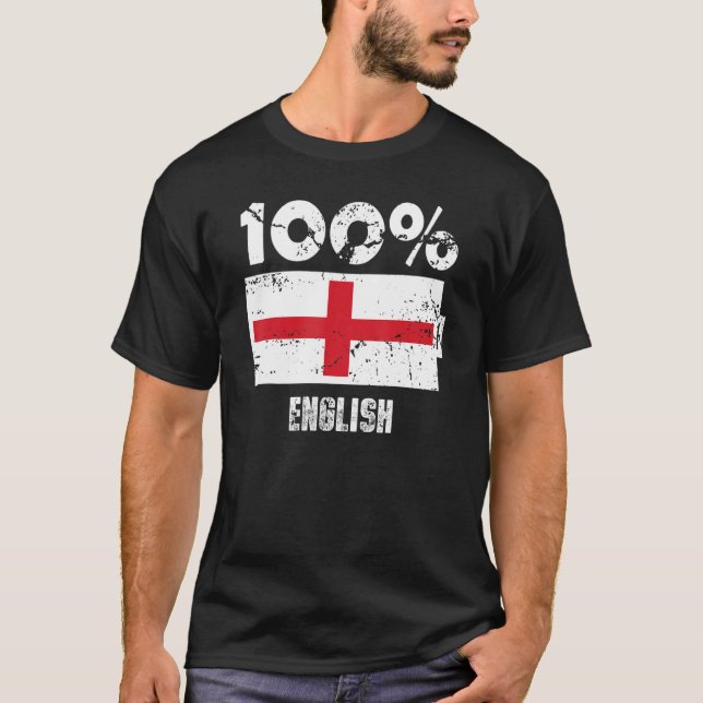 Camiseta Inglaterra Flag Support 100 English Battery Power (Frente)