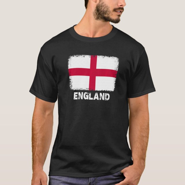 Camiseta Inglaterra Flag Support English Pessoas Women Men (Frente)