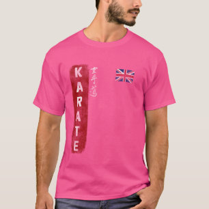 Camiseta Inglaterra Karate Inglês bandeira do Reino Unido K