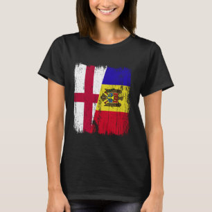 Camiseta Inglaterra Moldávia Meia Bandeira Patrimônio Inglê