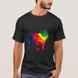 Camiseta Inglês Buldog Pride Lgbt Rainbow Flag Lgbtq
