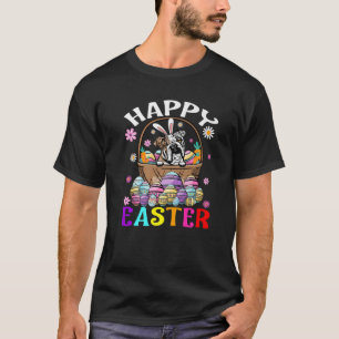 Camiseta Inglês Buldogue Dog Felz pascoa Bunny Ovos Pásco