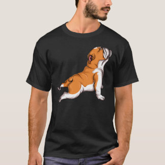 Camiseta Inglês Buldogue Yoga Dog Sobrevive Namaste Funny W