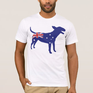 Camiseta Inglês bull terrier/T australiano da bandeira