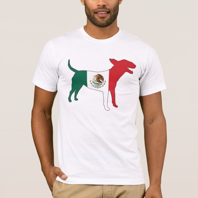 Camiseta Inglês bull terrier/T bandeira mexicana (Frente)