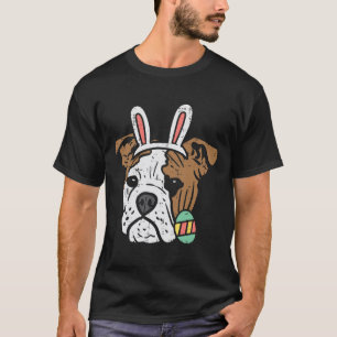 Camiseta Inglês Bulldog Bunny Dog Proprietário do Pão Mulhe