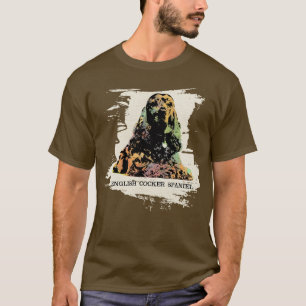 Camiseta Inglês Cocker Spaniel Dog Arte Digital 2