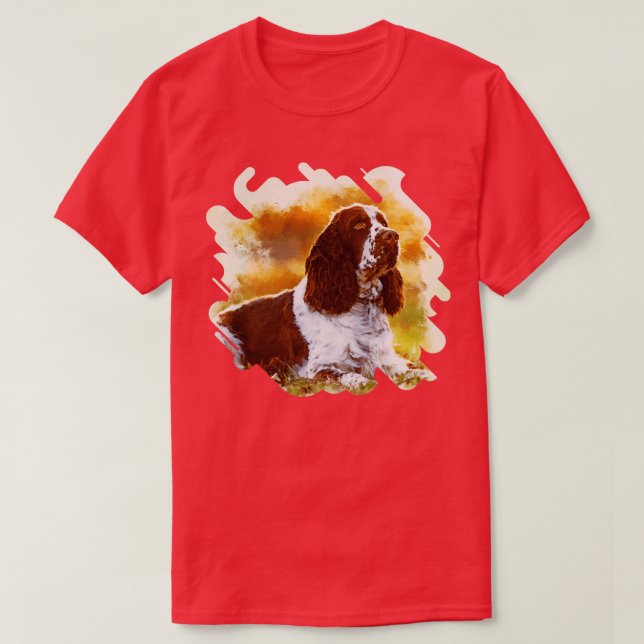 Camiseta Inglês Cocker Spaniel Dog Arte Digital 5 (Frente do Design)