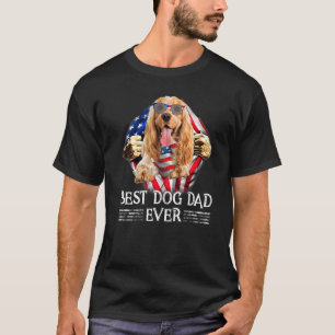 Camiseta Inglês Cocker Spaniel Pai American Flag 4º De Ju