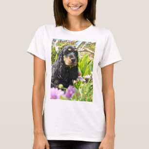 Camiseta inglês-cocker-spaniel-preto e bronzeado