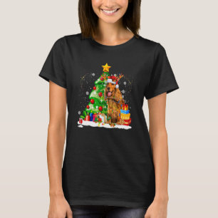 Camiseta Inglês Cocker Spaniel Reindeer - Luzes de Natal D