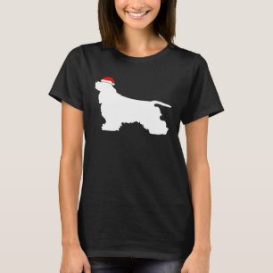 Camiseta Inglês Cocker Spaniel Santa Hat Natal