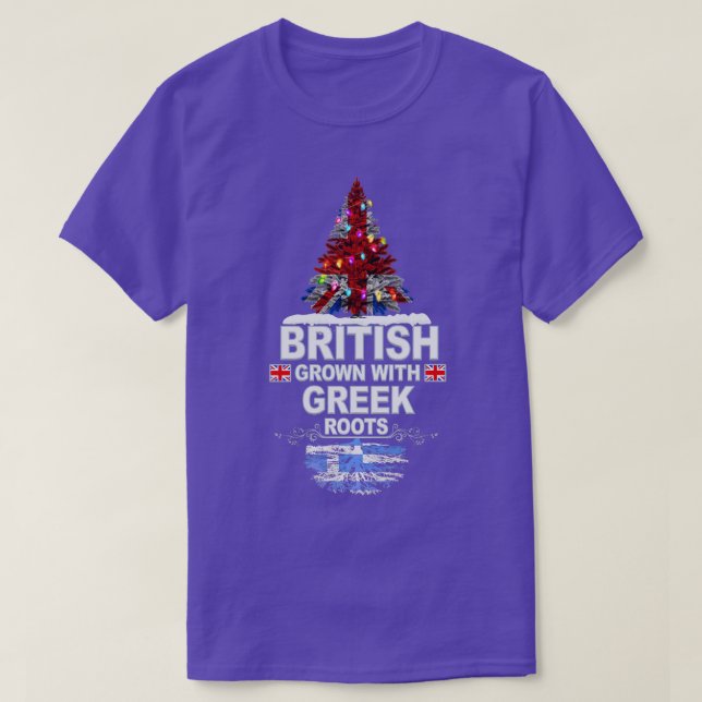 Camiseta Inglês cresceu com raízes gregas presente para gre (Frente do Design)