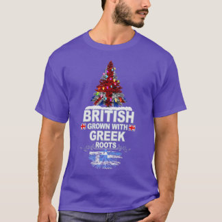 Camiseta Inglês cresceu com raízes gregas presente para gre