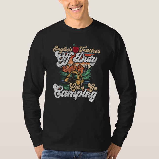 Camiseta Inglês Do DDuty Vamos Acampar Para Uma Campanha (Frente)