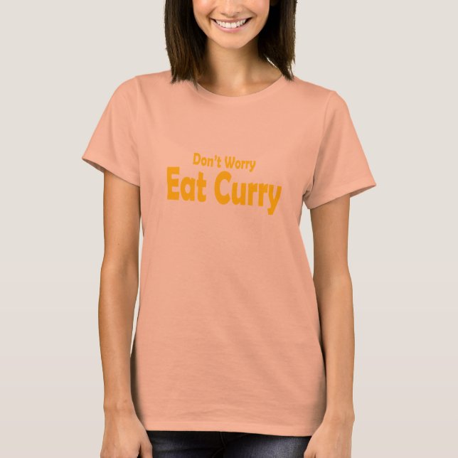 Camiseta Inglês "Don't Worry, Coma Curry" (Frente)