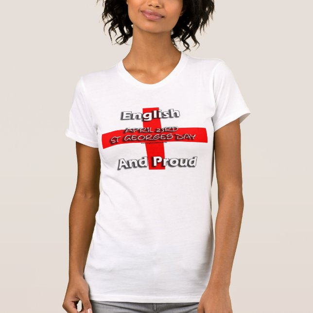 Camiseta Inglês e orgulhoso - t-shirt das senhoras (Frente)