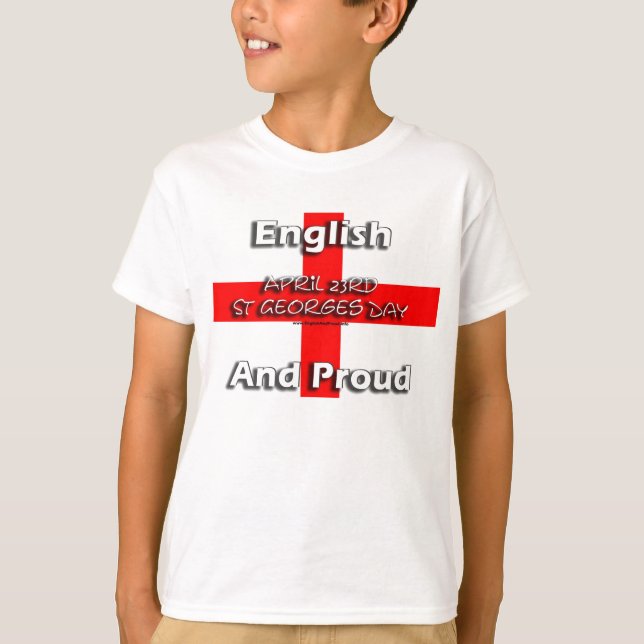 Camiseta Inglês e orgulhoso - t-shirt dos miúdos (Frente)