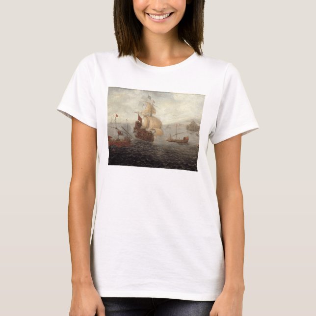 Camiseta Inglês Galley Frigate Flandres por Ottoman State B (Frente)