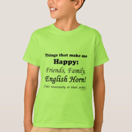 Camiseta Inglês Horn me faz feliz