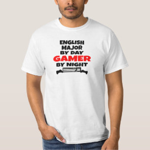 Camiseta Inglês Major ama jogar Videos games