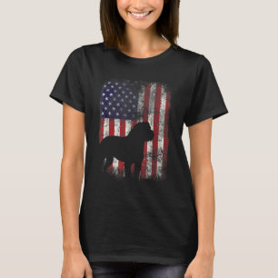 Camiseta Inglês Mastiff American Flag USA Patriotic Dog Gi