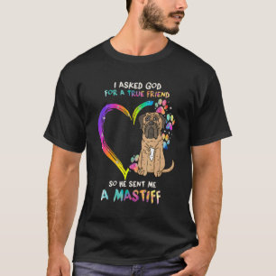 Camiseta Inglês Mastiff É O Meu Melhor Amigo Tie Dye Heart 