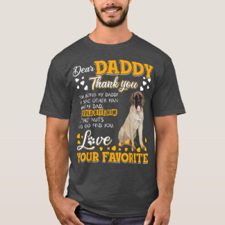 Camiseta Inglês Mastiff Querido Pai Obrigado Por Ser Meu