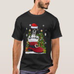 Camiseta Inglês Ponteiro no Calçado Santa Hat Ugly Christm<br><div class="desc">Ponteiro Inglês no Calçado Santa Hat Fez o Suéter de Natal Longo</div>