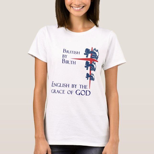 Camiseta Inglês Por Graça de Deus Fã de Futebol (Frente)