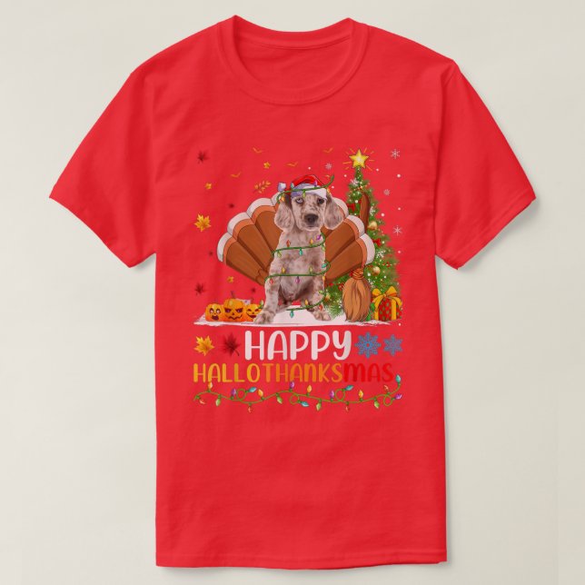 Camiseta Inglês Setter Dog Lover Engraçado Inglês Setter He (Frente do Design)
