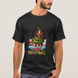 Camiseta Inglês Setter Feliz Árvore de Natal Cão X M