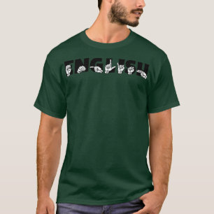 Camiseta INGLÊS - Símbolo ASL - Design 1