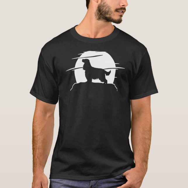 Camiseta Inglês Springer Spaniel Dog Retro 12 (Frente)