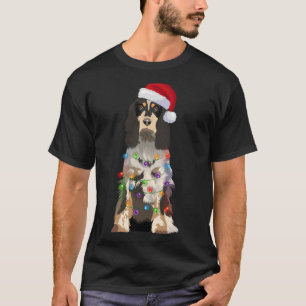 Camiseta Inglês Springer Spaniel Natal Luz Xmas Cão