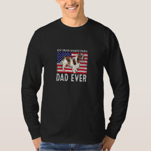 Camiseta Inglês Springer Spaniel Pai Americano Flag Dog Ame
