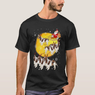 Camiseta Inglês Springer Spaniel Reindeer Cão de Natal Lo