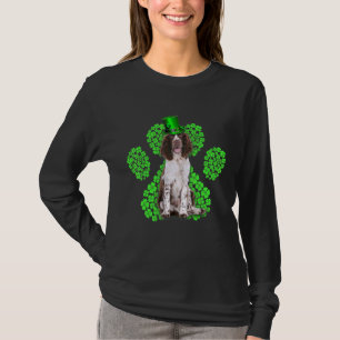 Camiseta Inglês Springer Spaniel Shamrock C Rua Patrick S D