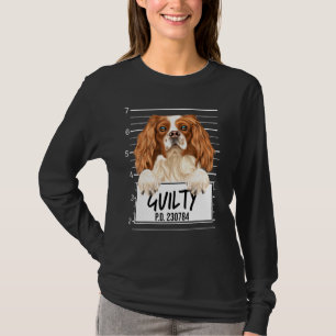 Camiseta Inglês Toy Spaniel Mugshot Guilty Dog