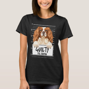 Camiseta Inglês Toy Spaniel Mugshot Guilty Dog