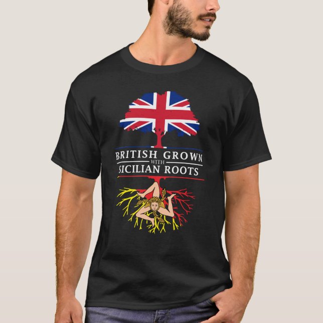 Camiseta Ingleses crescidos com design siciliano   de (Frente)