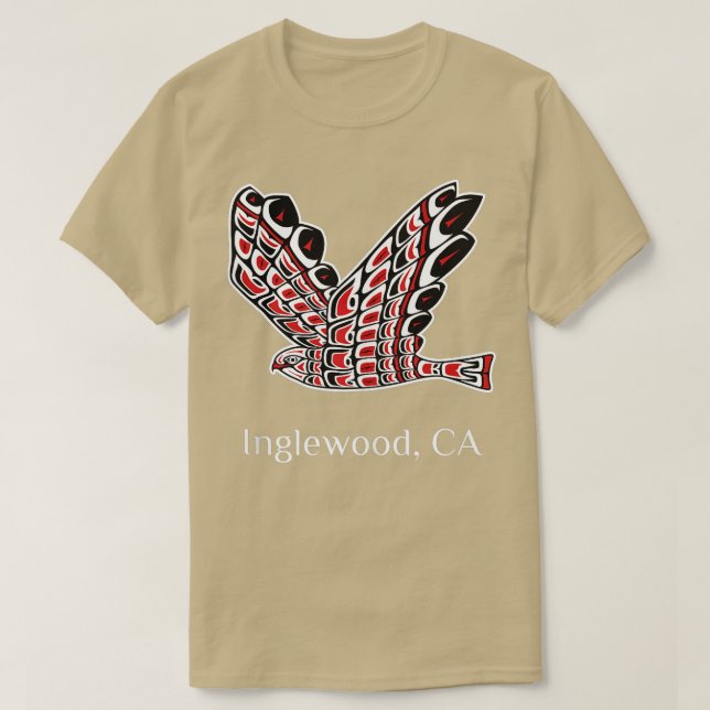 Camiseta Inglewood Redail Hawk Native American Bird of Pr (Frente do Design)