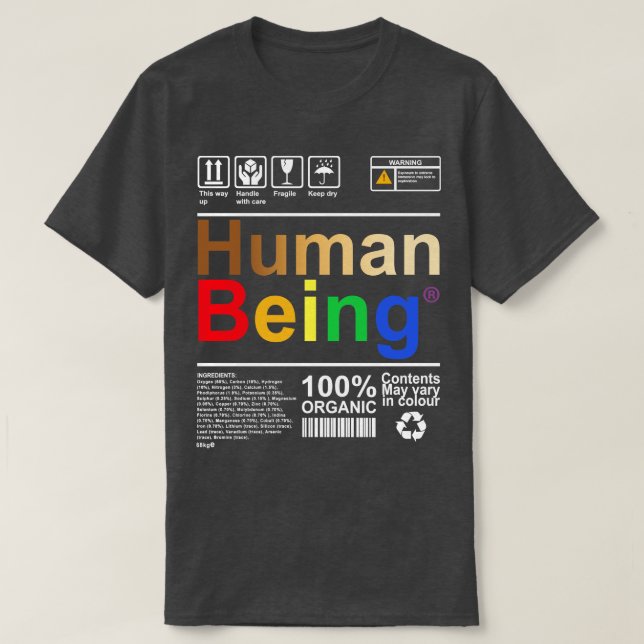 Camiseta Ingrediente da ciência do ser humano (Frente do Design)