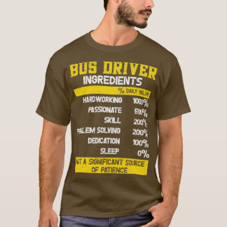 Camiseta Ingredientes de driver de barramento