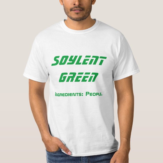 Camiseta Ingredientes verdes de Soylent (Frente)