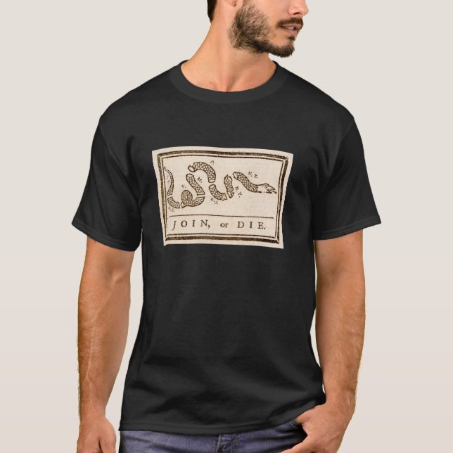 Camiseta Ingressar ou Morrer Cobra nos EUA Histórico Leve T (Frente)